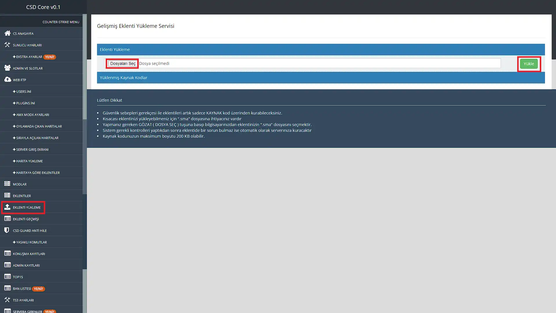 cs 1.6 panel eklenti y&uuml;kleme b&ouml;l&uuml;m&uuml;