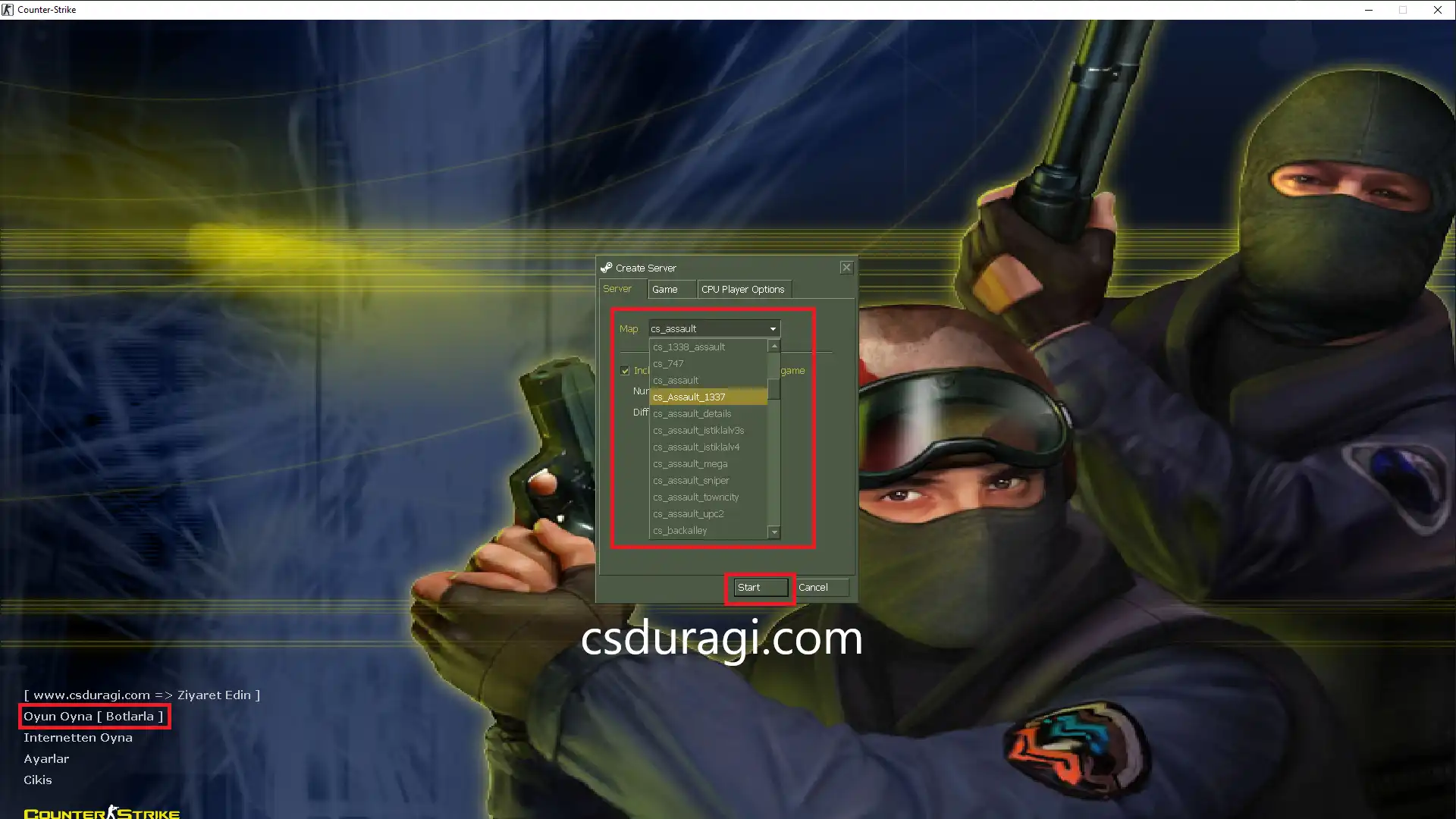 cs 1.6 botlarla oynama