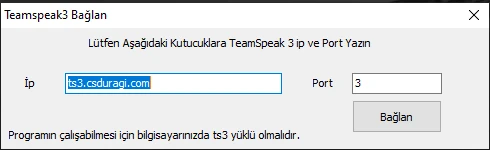 hizli ts3 baglanma